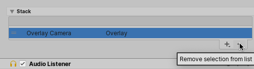 카메라 스택에서 카메라 제거