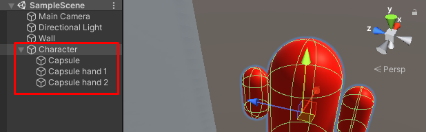 계층 구조의 캐릭터 오브젝트