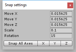 Snap Setting 창