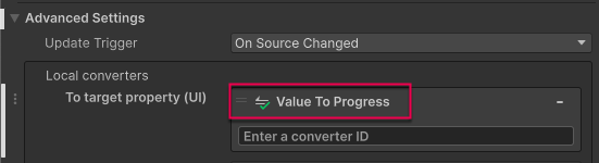 레이블 텍스트에 대한 바인딩 설정