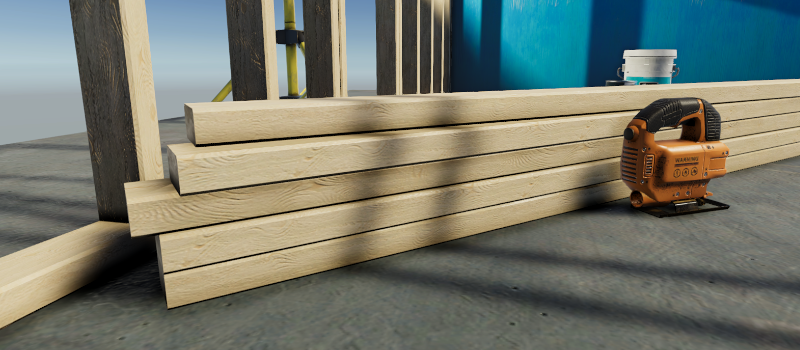 앰비언트 오클루전 효과가 켜진 씬.