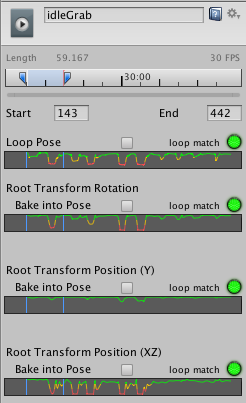Clip ranges with good match for Loop Pose