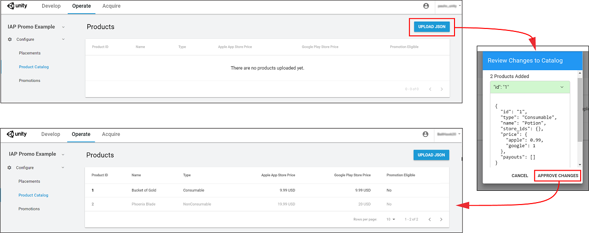 Importing your IAP Product Catalog to the Developer Dashboard