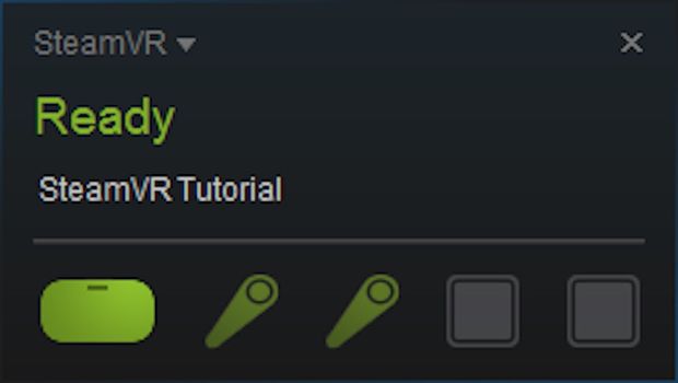 Steam VR status menu