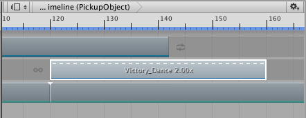 A short-dashed line and multiplication factor of 2.00x indicates a clip playing at double its original speed