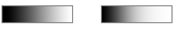 Left: A linear gradient. Right: How our eyes perceive that gradient. Note where the borders (which are exactly mid-grey) merge with the gradient in each case