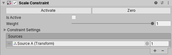 Scale Constraint component