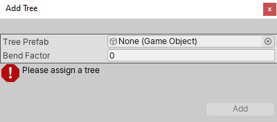 Окно Add Tree