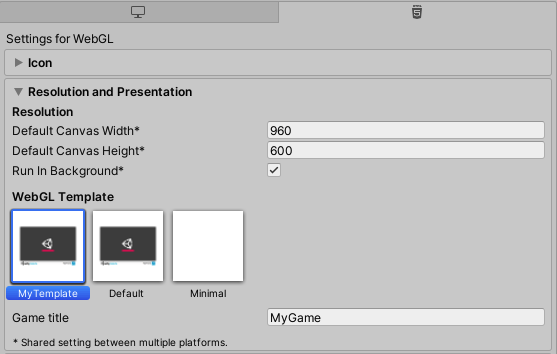 Using WebGL templates - Unity Manual