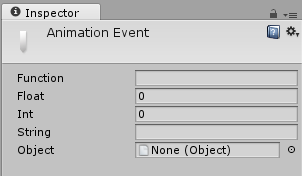 The Animation Event Inspector Window