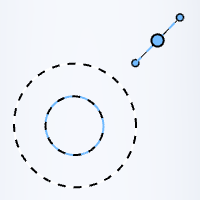 The brush controls in the Tree window: an inner and outer ring and an adjacent bar.