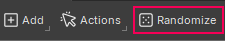 The Randomize button on the Generation Editor toolbar.