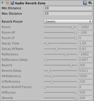 Unity Manual Reverb Zones - roblox audio unity