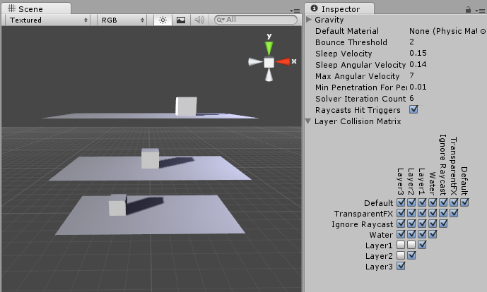 Unity Manual Layer Based Collision Detection