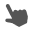  The icon for a pickable GameObject is a hand with pointing finger. 