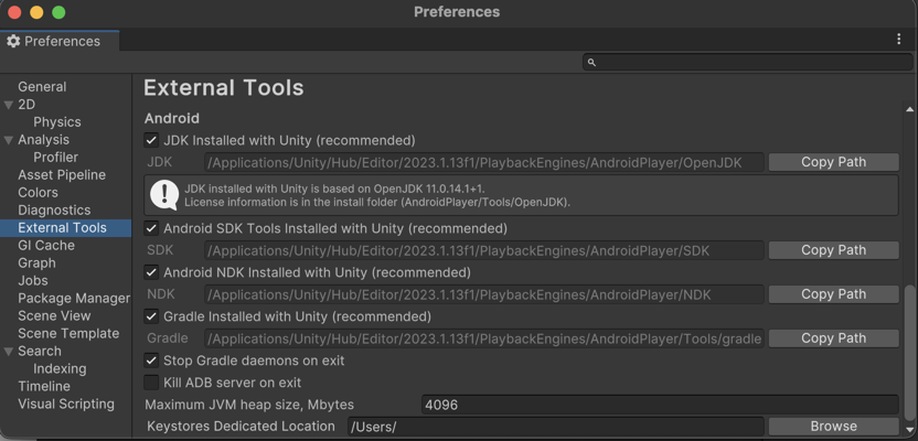 External Tools for Android