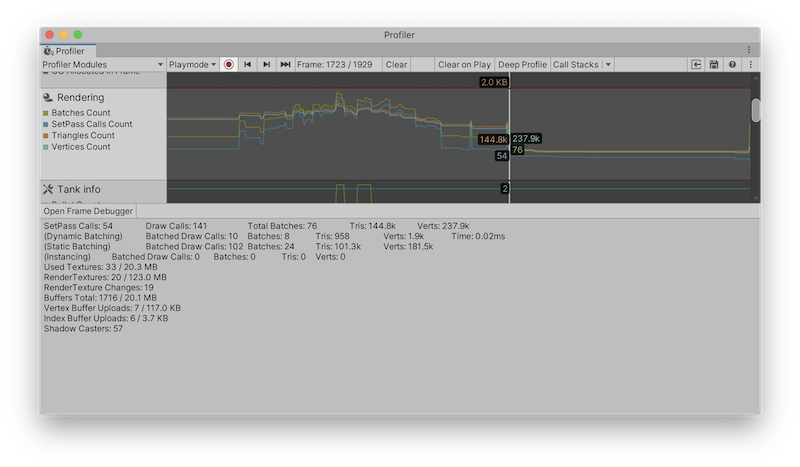 Rendering profiler