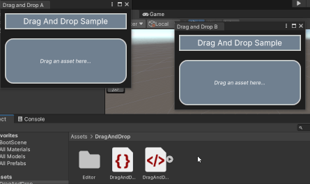 A preview of the drag-and-drop UI