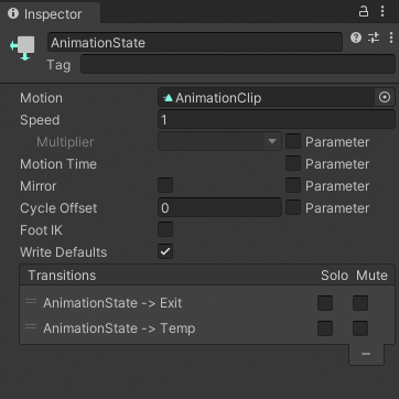 Unity - Manual: Animation States