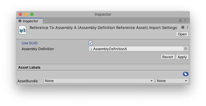 Unity - Manual: Assembly Definition Reference properties