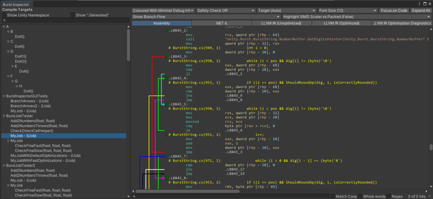 Burst Inspector with Branch Flow enabled