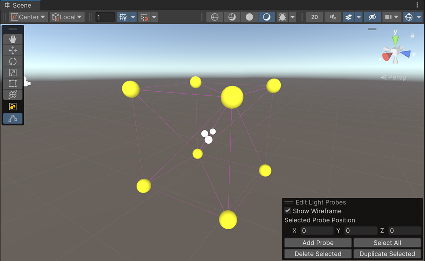 The default arrangement of Light Probes