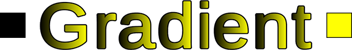 Text with color transition from black to yellow side-to-side for each character.
