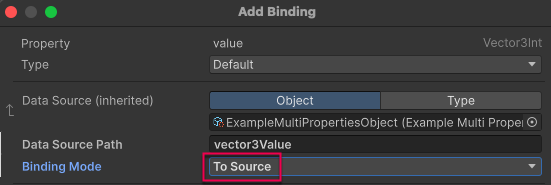 Set the VisualElement binding data source