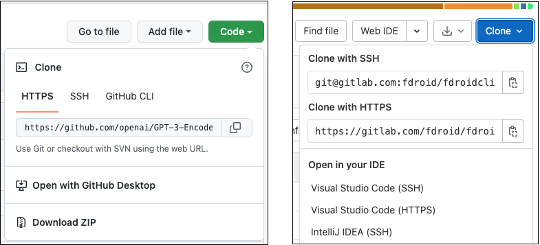 Copy the URL from the package repository