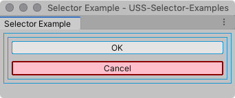 The Cancel button has a dark red border and a pink background.