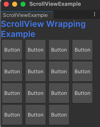 Unity - Manual: Wrap content inside a scroll view