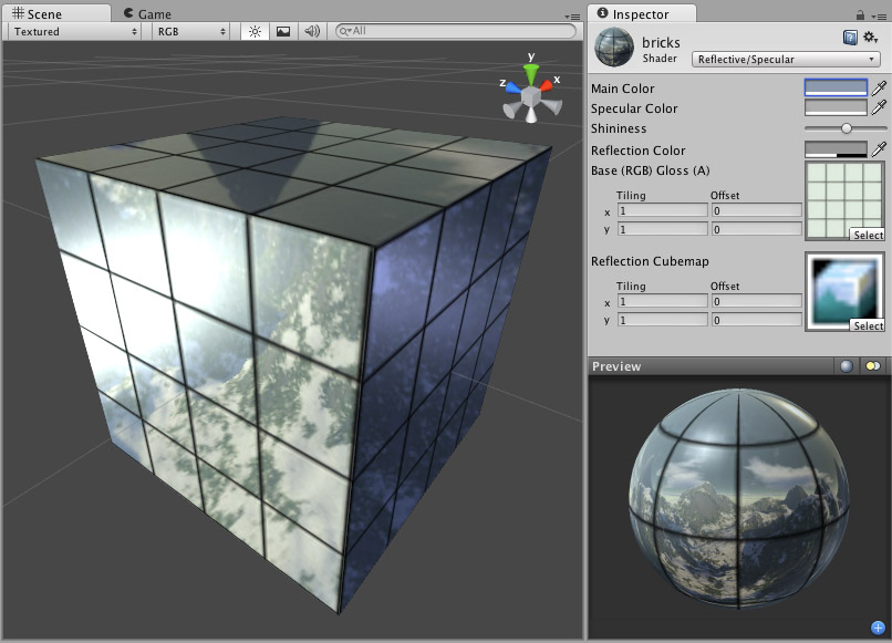 Unity - Manual: Reflective Specular