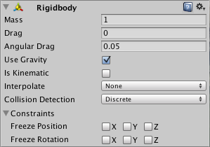 The Rigidbody component